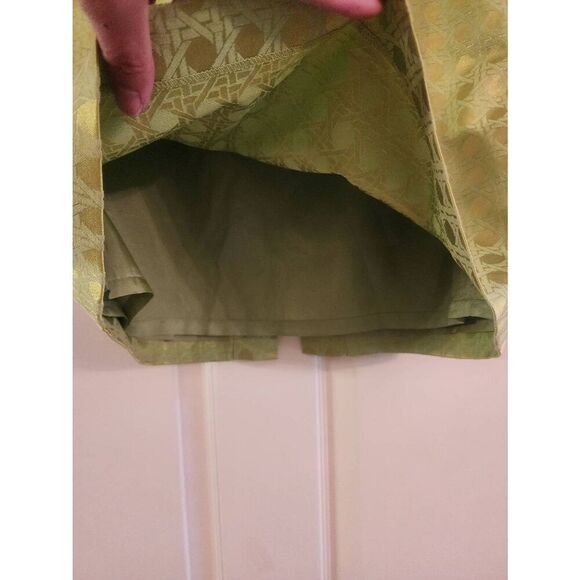 Antonio Melani shimmer Green retro print pencil skirt size 6 - Picture 4 of 8